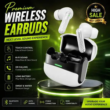 U39 True Wireless Bluetooth Earbuds with Charging Case | Hi-Fi Stereo Sound | Touch Control | Long Battery Life
